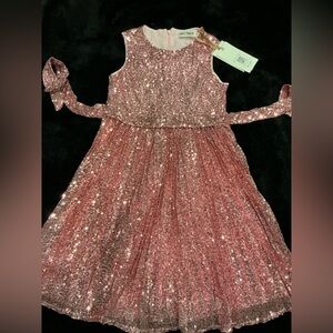 Grace Karin Pink Sequin Dress Size 7Y